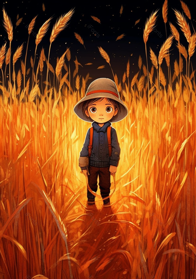 日漫手绘夜晚节气男孩芒种插画背景,插画/手绘图,插画/手绘图库,插画/手绘图下载,插画/手绘